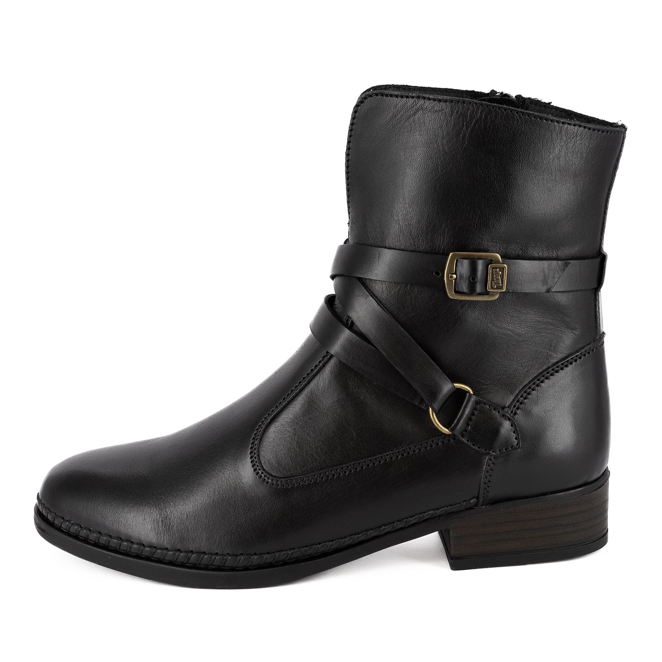 Kokumo : Ladies Leather Ankle Boot in Black Relaxa – Tsonga