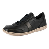 Kwaru : Ladies Leather Sneaker in Black Cayak & Black Spirit