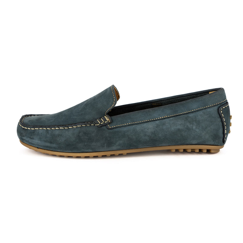 Isijeziso : Men's Leather Mule in Navy Nubuck