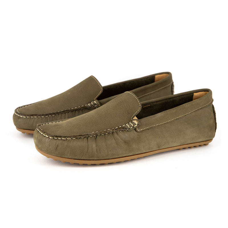 Isijeziso : Men's Leather Mule in Olive Buff burn