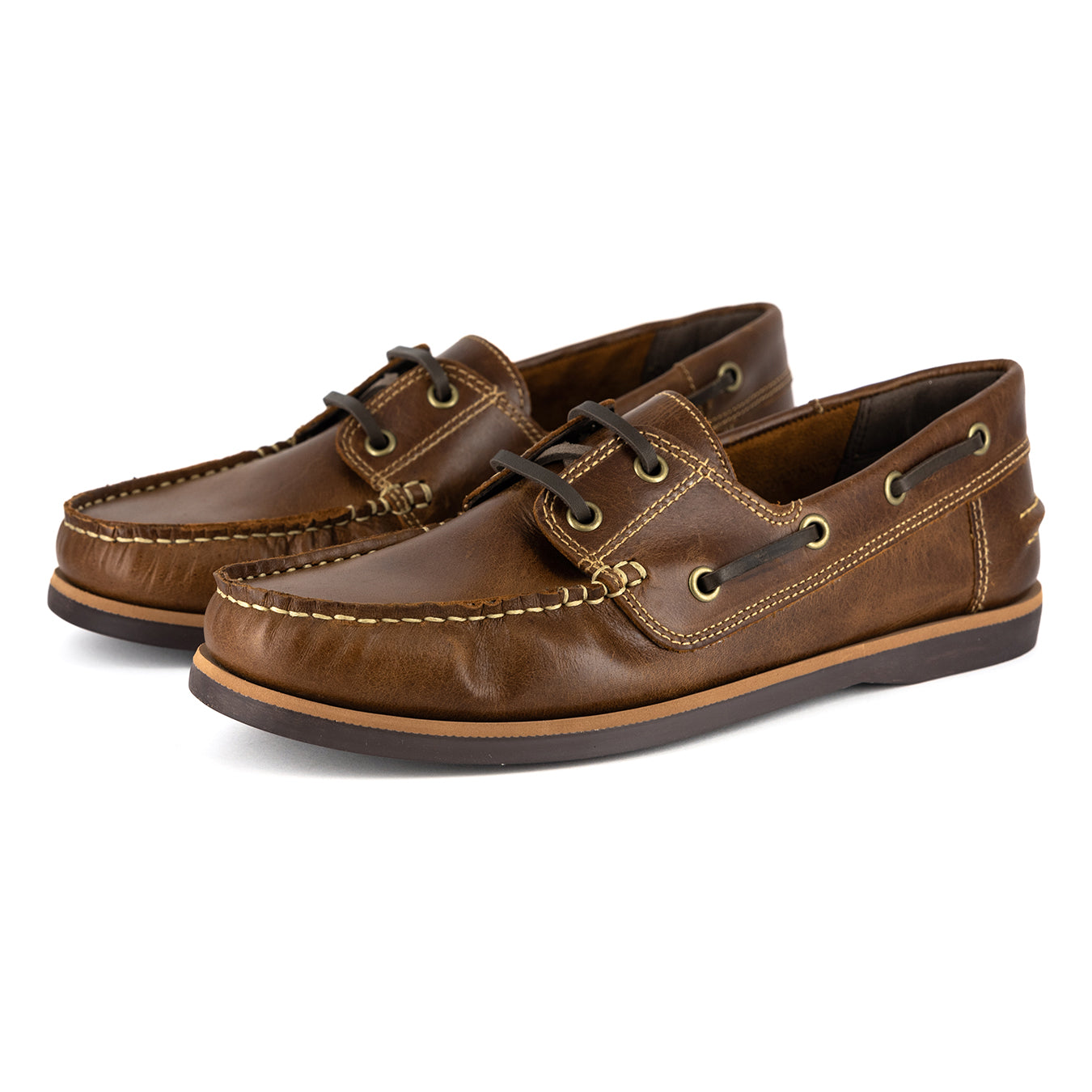 Thami : Mens Leather Boat Shoe in Brown Carvano – Tsonga