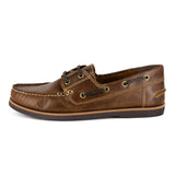 Thami : Mens Leather Boat Shoe in Brown Carvano