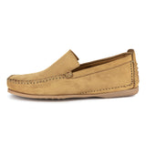 Banakho : Mens Leather Moccasin in Tan Nubuck