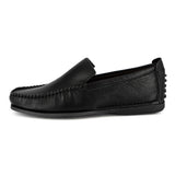 Banakho : Mens Leather Moccasin in Black Delta