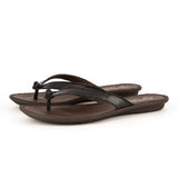 Esitolo : Ladies Leather Tslops Sandal in Black Cayak