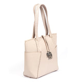 Anesu : Ladies Leather Shopper Handbag in Cream Cayak
