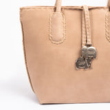 Azetha : Ladies Leather Shopper Handbag in Gravel Vintage