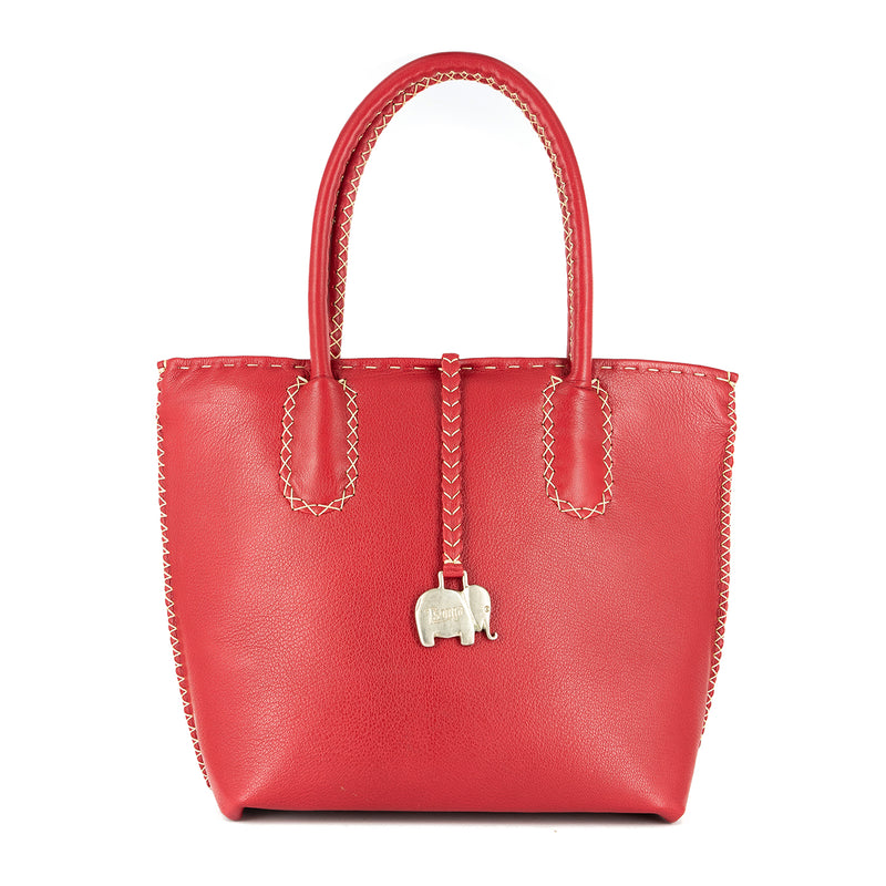 Azetha : Ladies Leather Shopper Handbag in Valentine Cayak