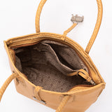Azetha : Ladies Leather Shopper Handbag in Camel Vintage