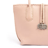Azetha : Ladies Leather Shopper Handbag in Rose Cayak