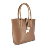 Azetha : Ladies Leather Shopper Handbag in Caramel Relaxa