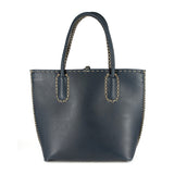 Azetha : Ladies Leather Shopper Handbag in Navy Relaxa