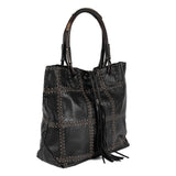 Jabulani : Ladies Leather Shopper Handbag in Black Delta