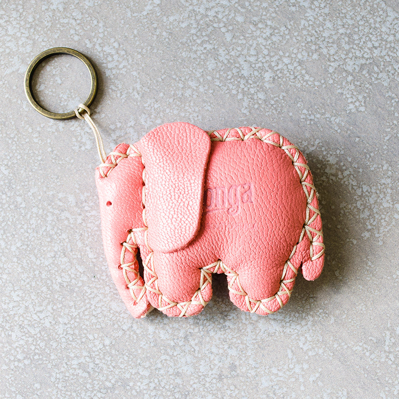 Elephant Key Ring in Assorted Leathers