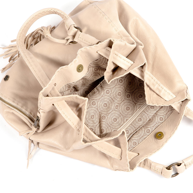 Nomfuso : Ladies Leather Handbag in Gravel Vintage