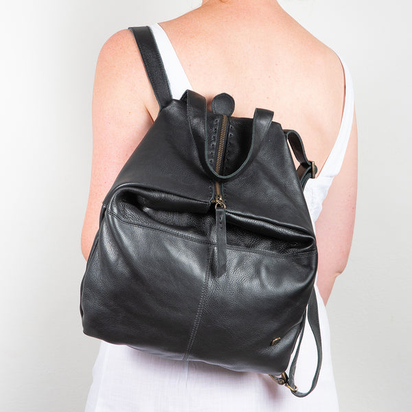 Womens leather backpack handbag on sale