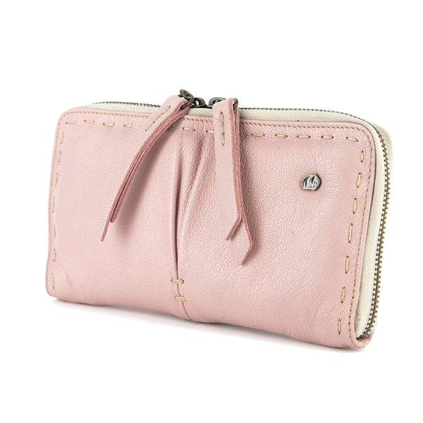 Olwethu : Ladies Leather Clutch Purse in Pink Cayak