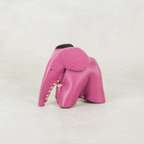 Parva : Small Elephant Family Accessory in Pink Leather