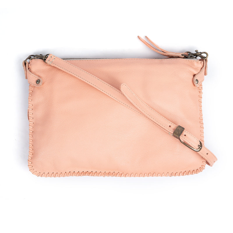 Rantu : Ladies Leather Crossbody Handbag in Papaya Cayak