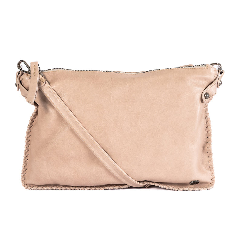 Rantu : Ladies Leather Crossbody Handbag in Gravel Vintage