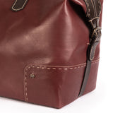 Sechaba : Leather Travel Bag in Raisin Relaxa