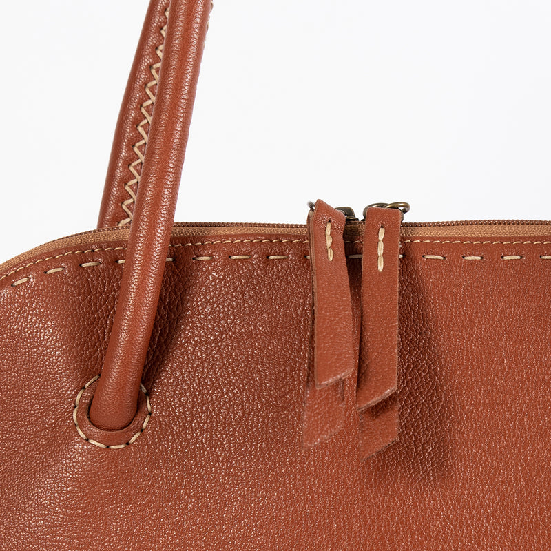 Thina : Ladies Leather Shopper Handbag in Suede Cayak